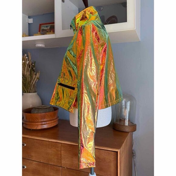 Jaded London Copper Holographic Cropped Jacket & Mini Skirt Set Sz L - Picture 11 of 11